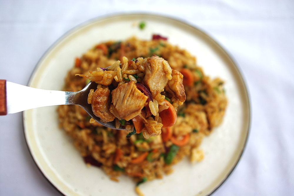 必胜客同款「日式照烧鸡腿炒饭」