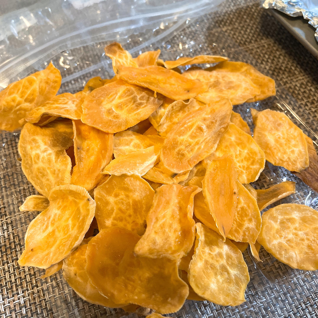 保证脆的烤红薯片（无油）