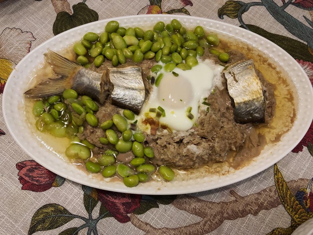 咸鳓鱼鲞蒸肉饼