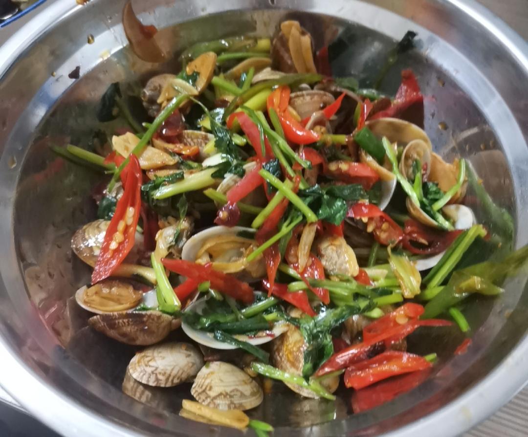 5分钟快手菜❗️秒杀路边摊爆炒花甲～好吃到爆