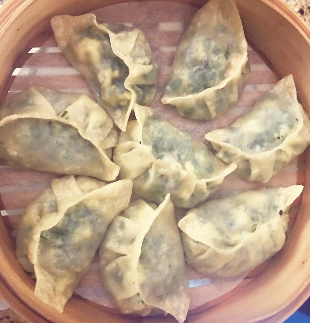 韭菜鸡蛋蒸饺