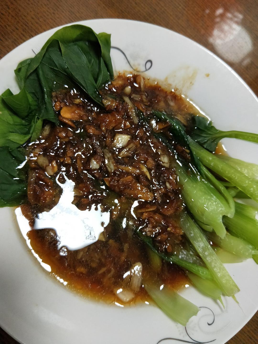 凝碧做的蒸青菜