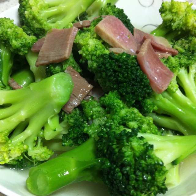 培根炒西兰花