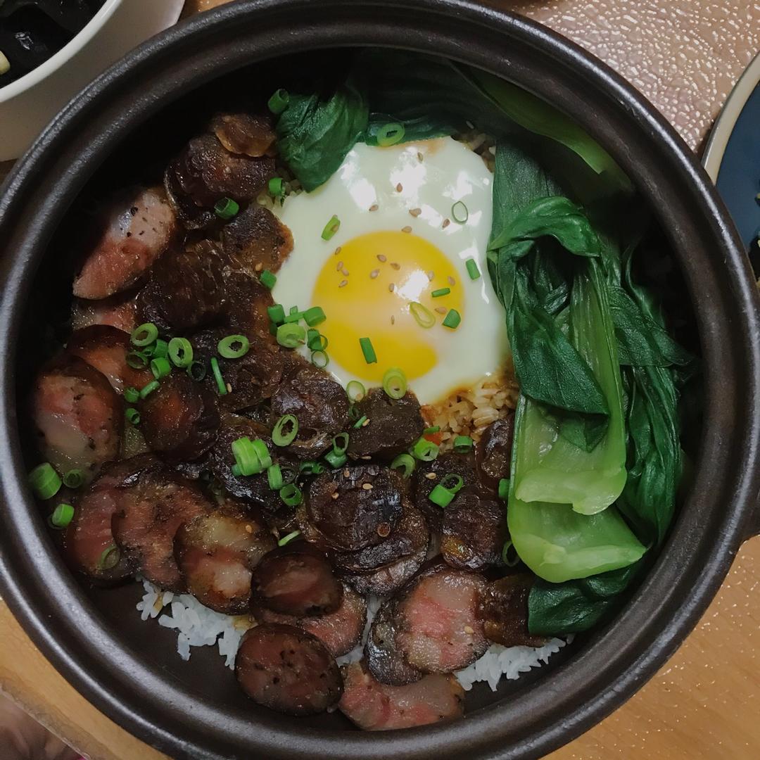 香喷喷的🍲腊肠煲仔饭（砂锅版）超简单神速