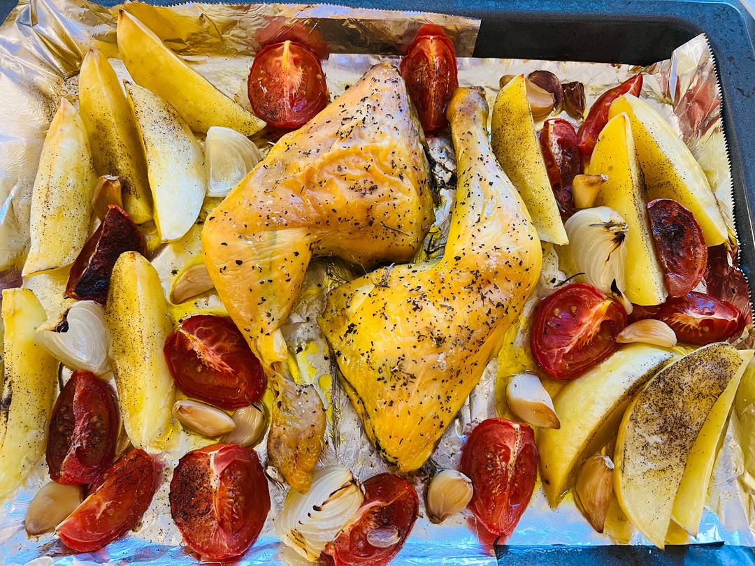 脆皮罗勒烤鸡腿