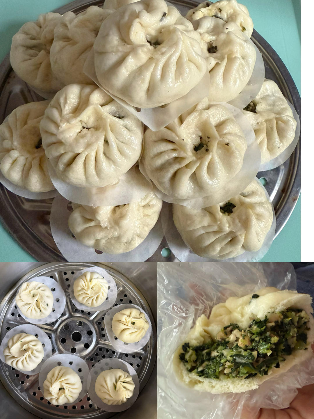 节省一半时间的大包子（另付翠绿菜包子，肉包子，腹黑包子食谱）
