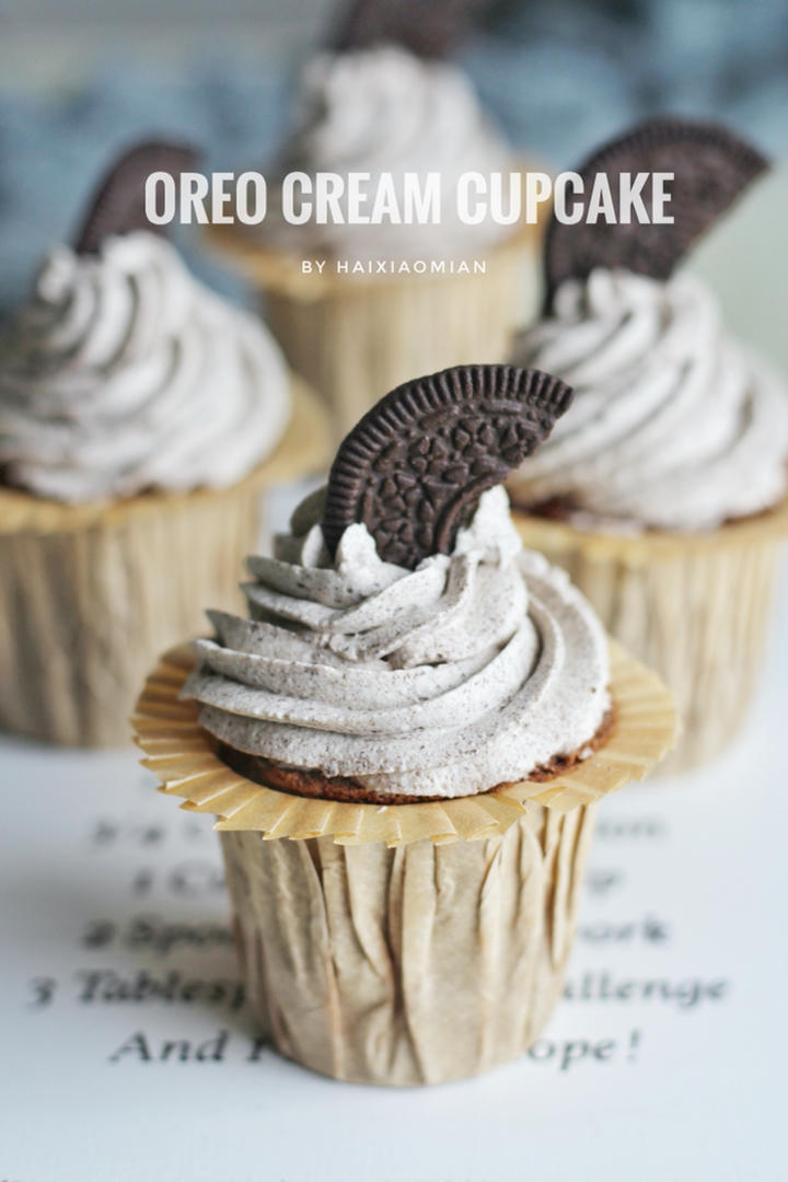 奥利奥杯子蛋糕 Oreo Cream Cupcakes