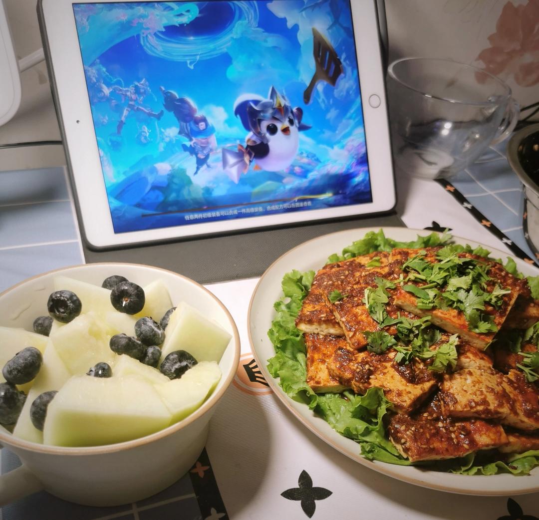 香辣孜然烤豆腐（烤箱版）