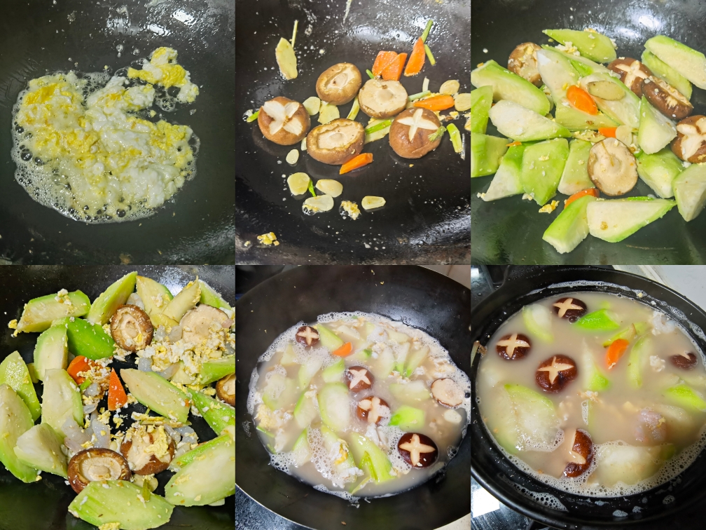 丝瓜虾仁蛋汤的做法 步骤2