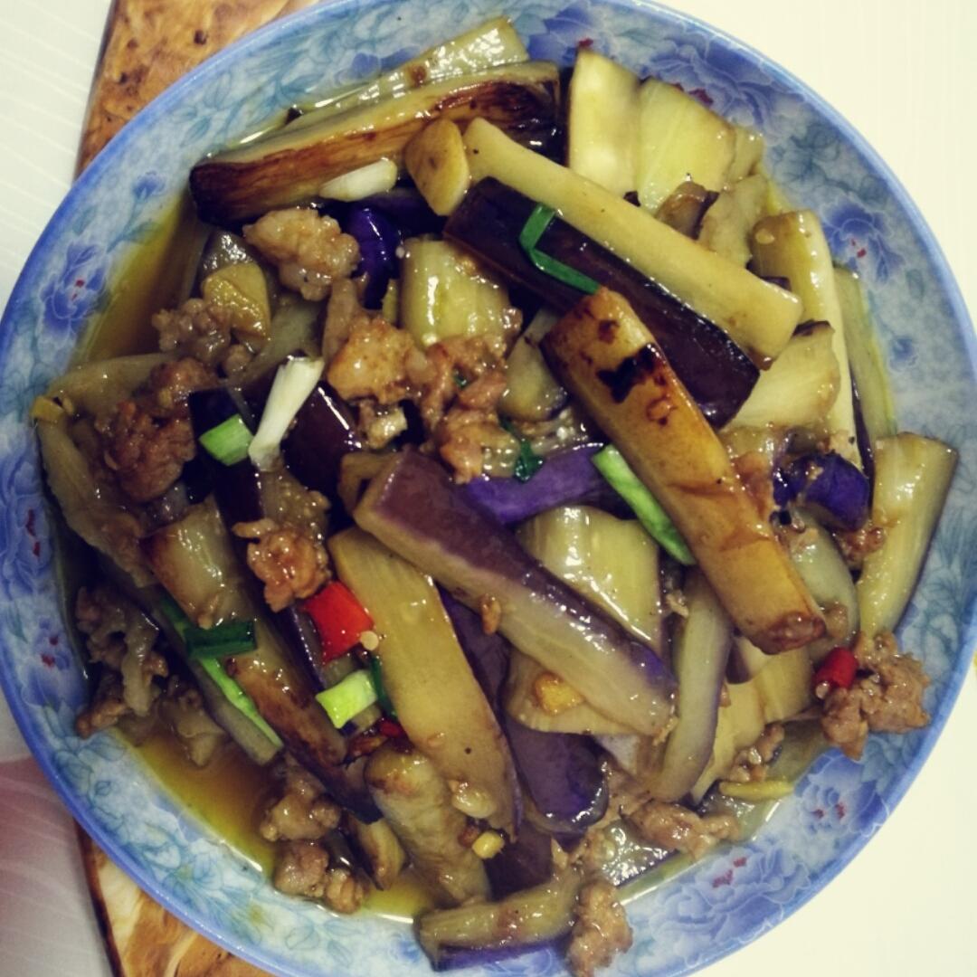 红烧肉沫茄子