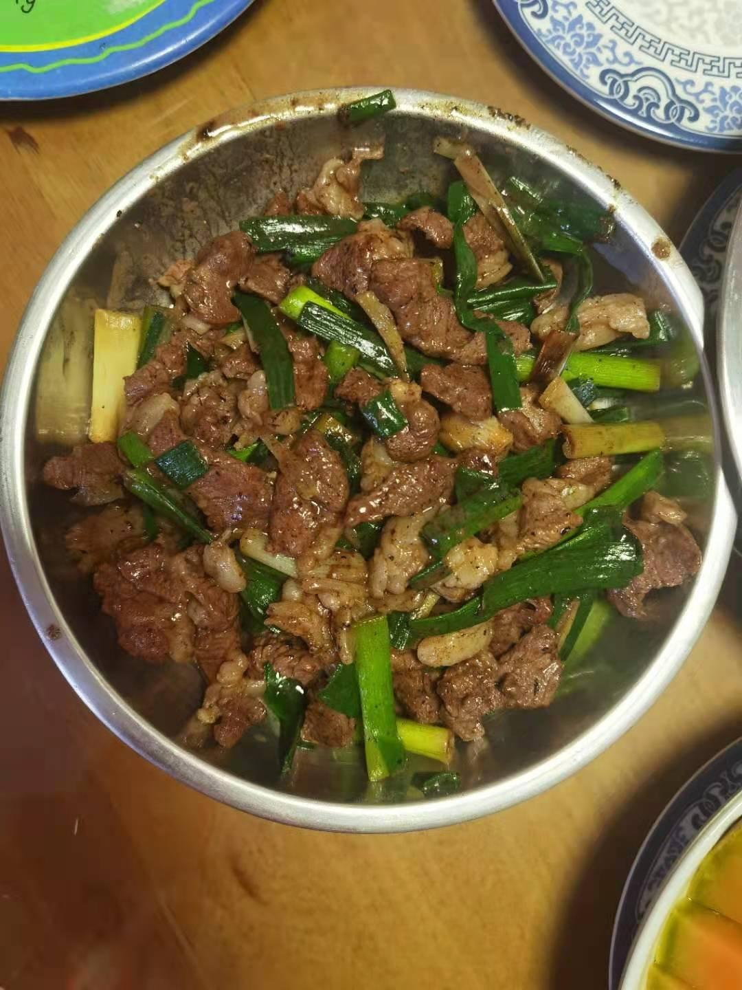 青蒜炒羊肉