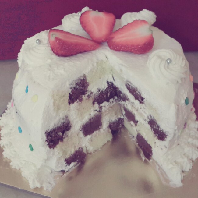 棋格蛋糕（附戚风做法）