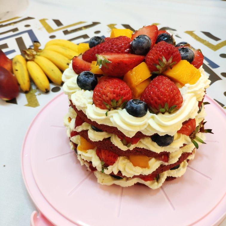 打造圣诞气氛 红丝绒戚风蛋糕