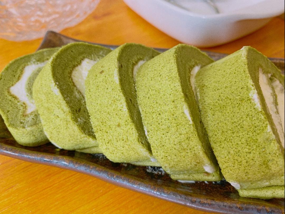 抹茶蛋糕卷~抹茶，就是这个味道