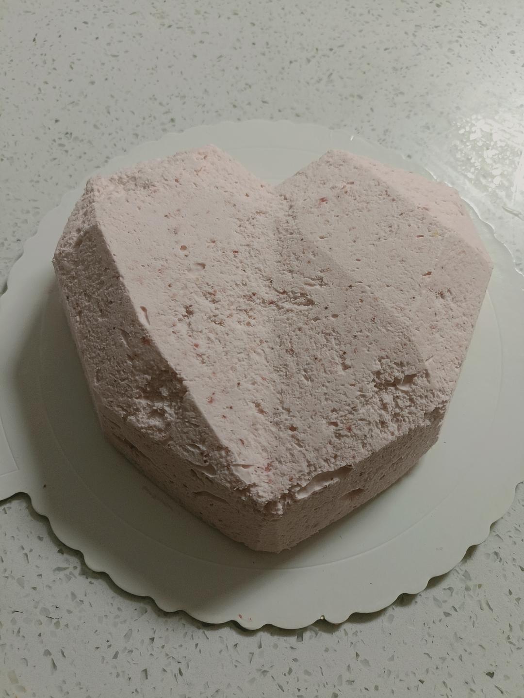 钻石心形草莓奶酪慕斯蛋糕