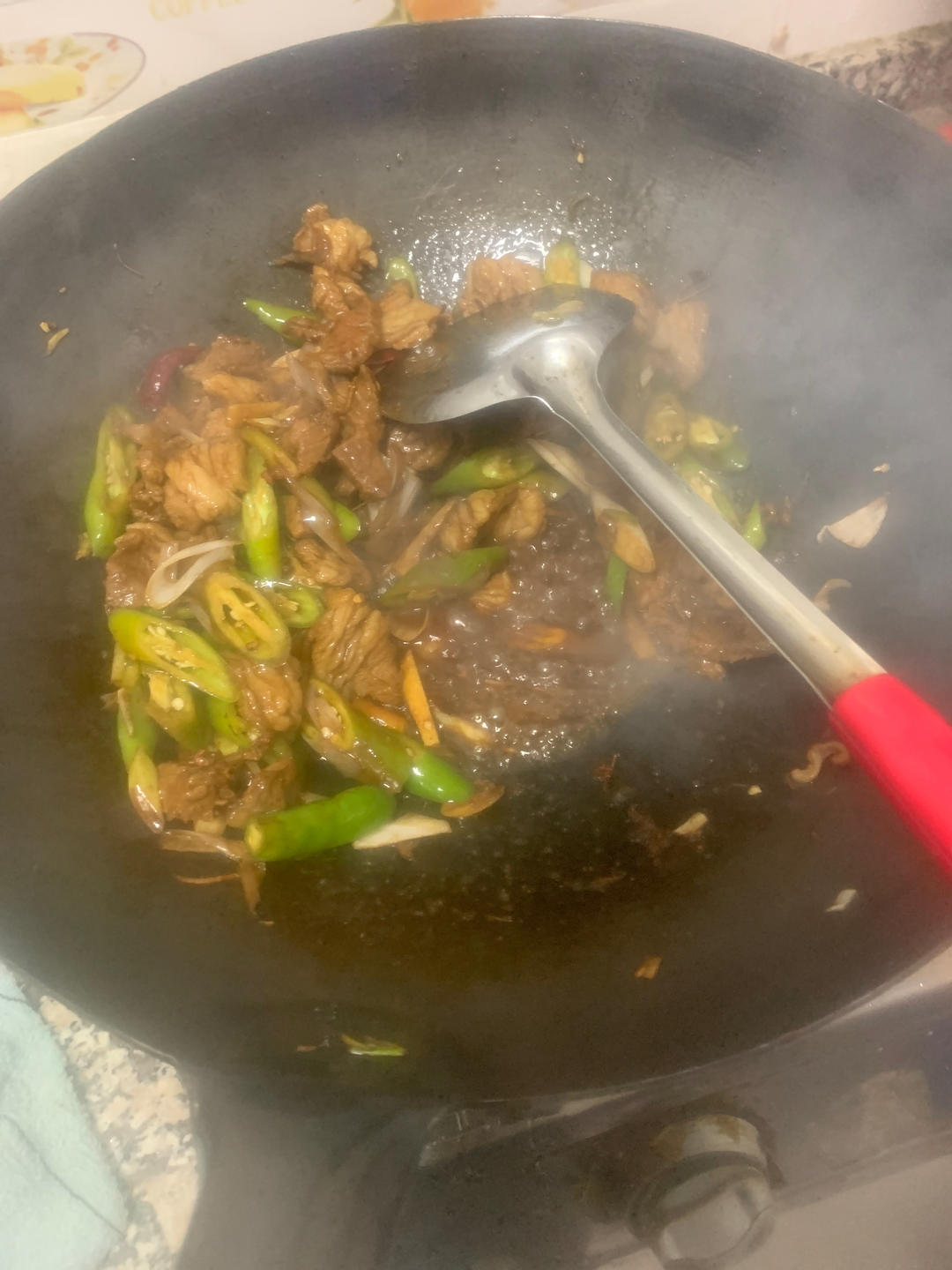 爆炒青椒羊肉好吃又下饭