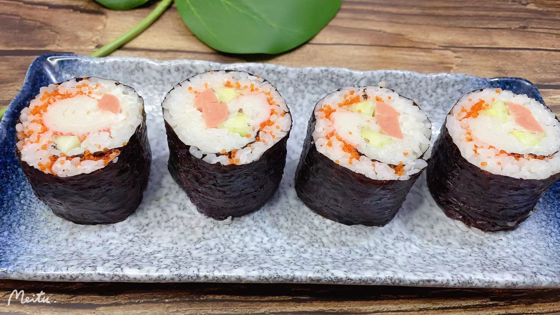 五彩寿司卷，好吃太好吃了，孩子一次吃8个的做法