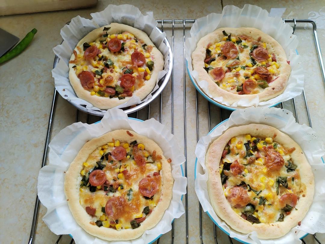 自制火腿玉米披萨