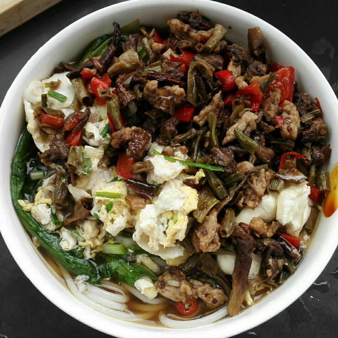 最简单的湖南早餐米粉做法