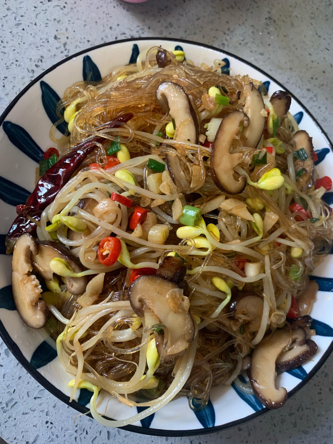 豆芽炒粉丝