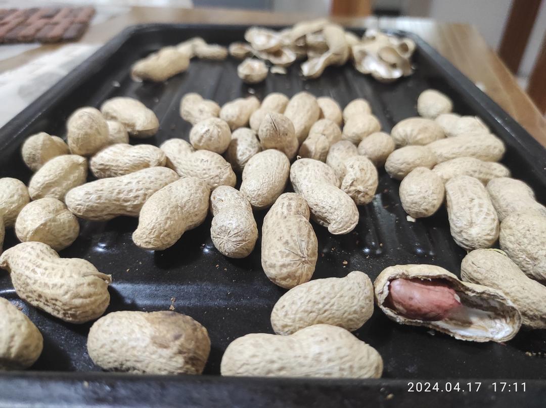 烤带壳花生
