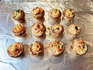 🦐虾的王炸吃法💥蒜香奶油北极甜虾焗蘑菇的做法 步骤10