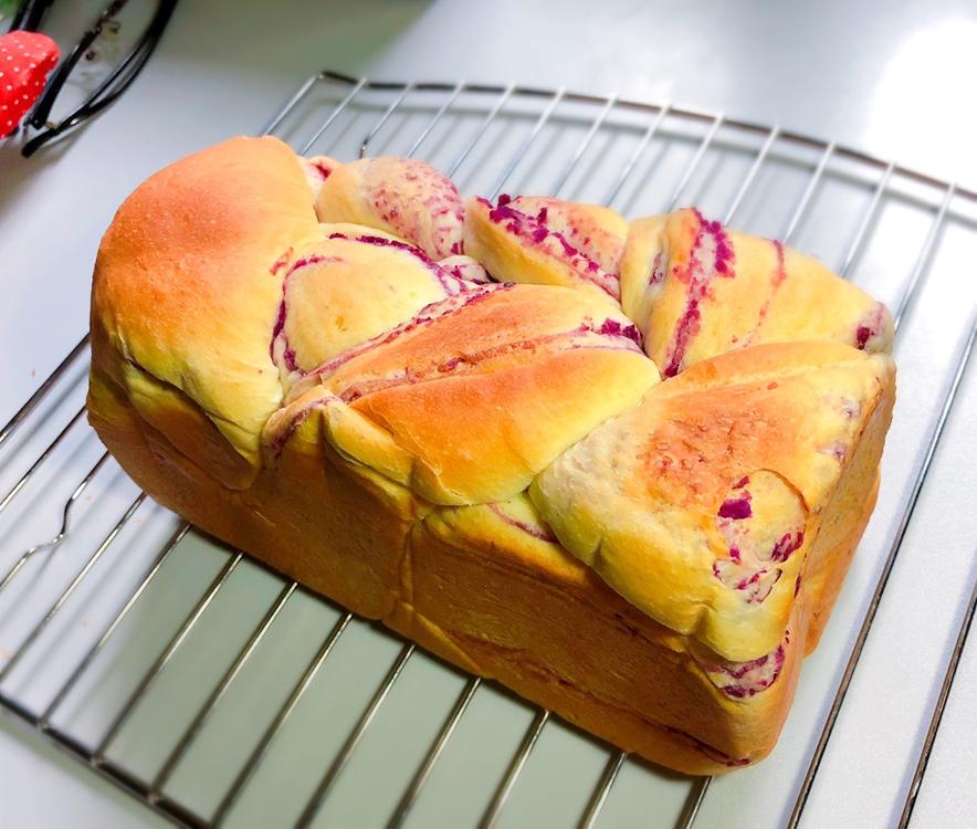 手撕紫薯吐司