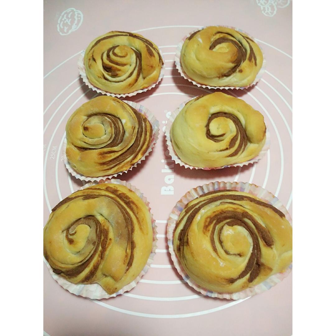 手揉甜面包～豆沙千层包和豆沙卷
