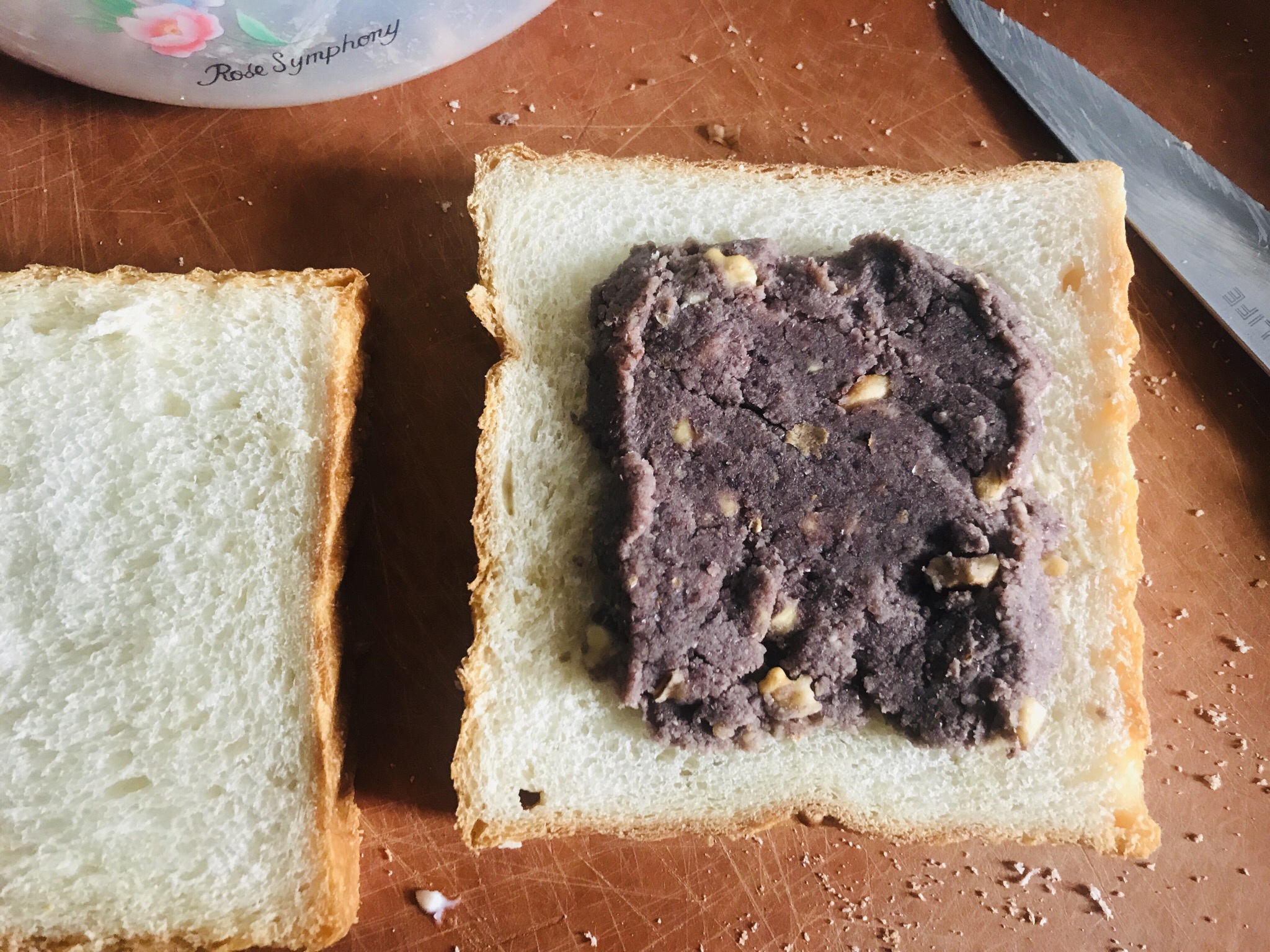 豆沙核桃三明治包的做法 步骤2