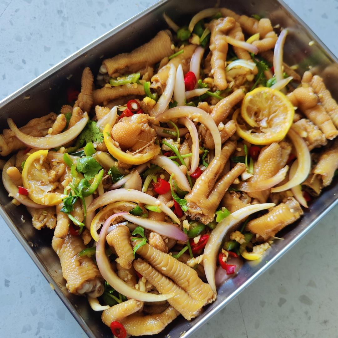 【柠檬酸辣鸡爪】自制超级无敌美味的网红鸡爪