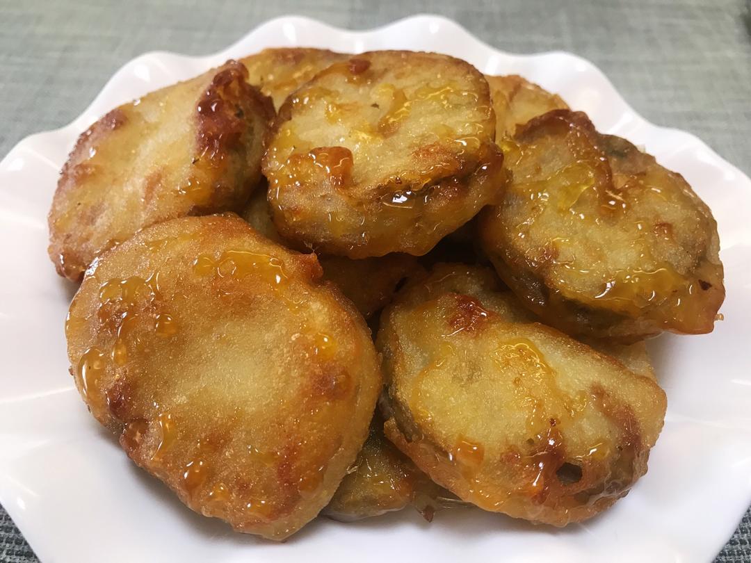 拔丝藕饼