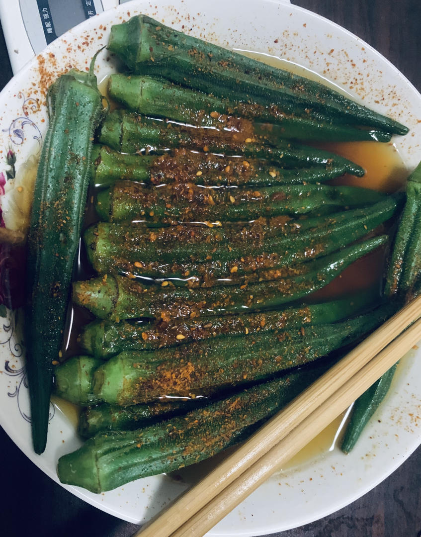 夏日凉拌小秋葵