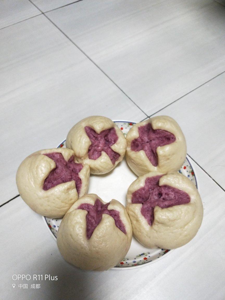 紫薯开花馒头