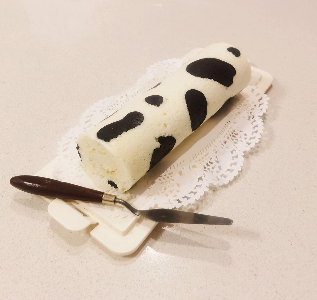 消耗蛋白的橙香抹茶天使奶牛蛋糕卷