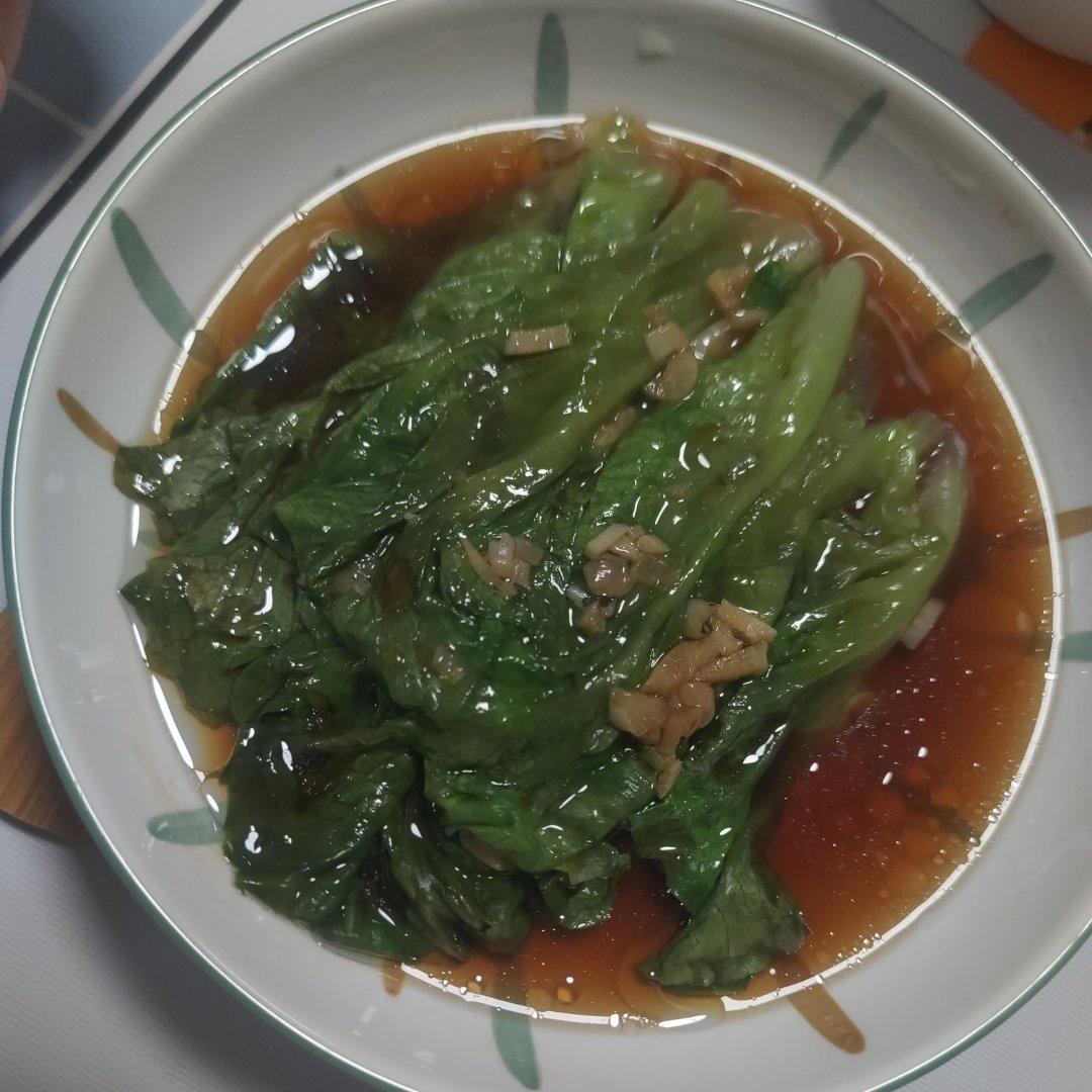 一点不输饭店的白灼罗马生菜