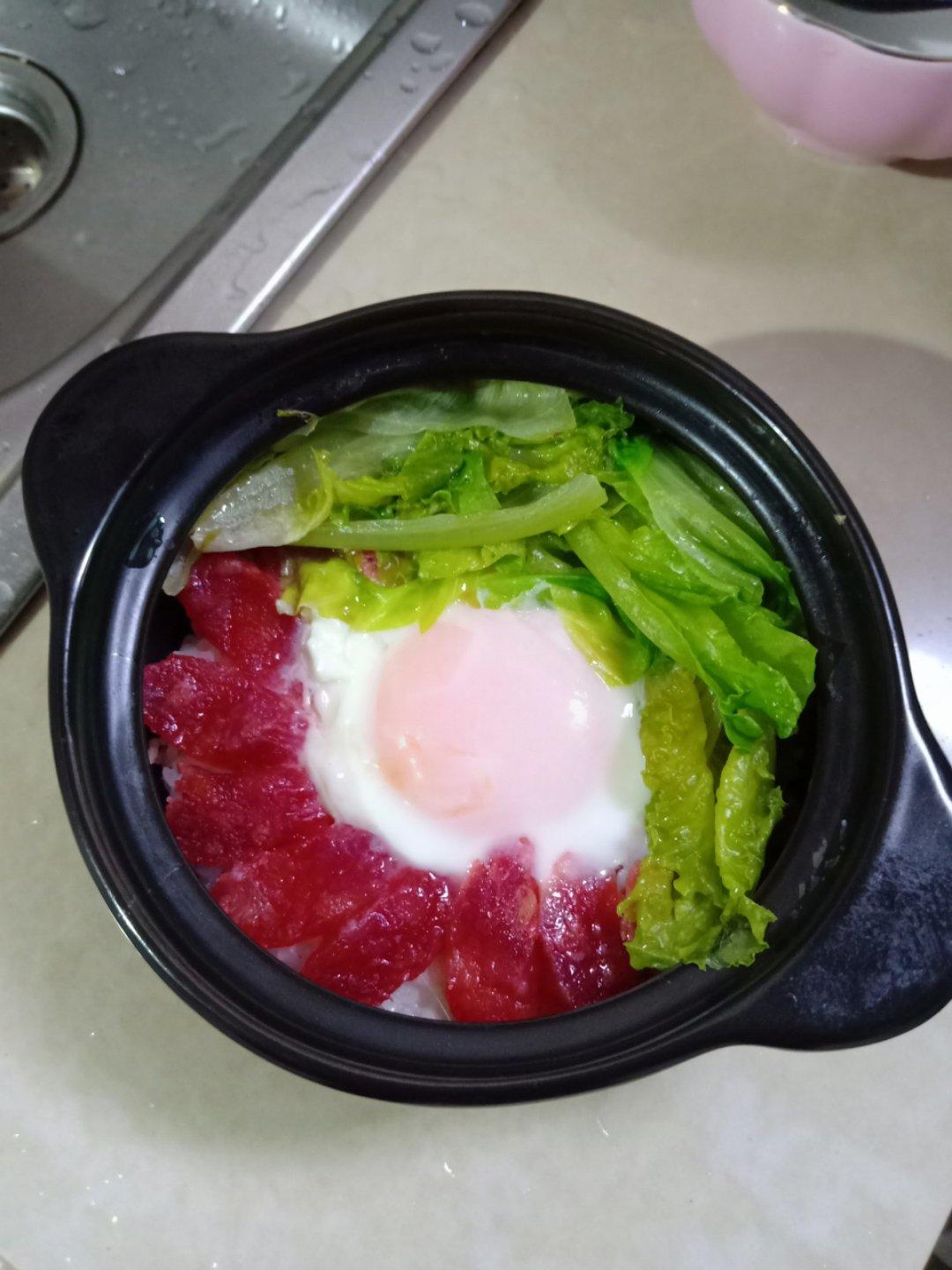 香喷喷的🍲腊肠煲仔饭（砂锅版）超简单神速