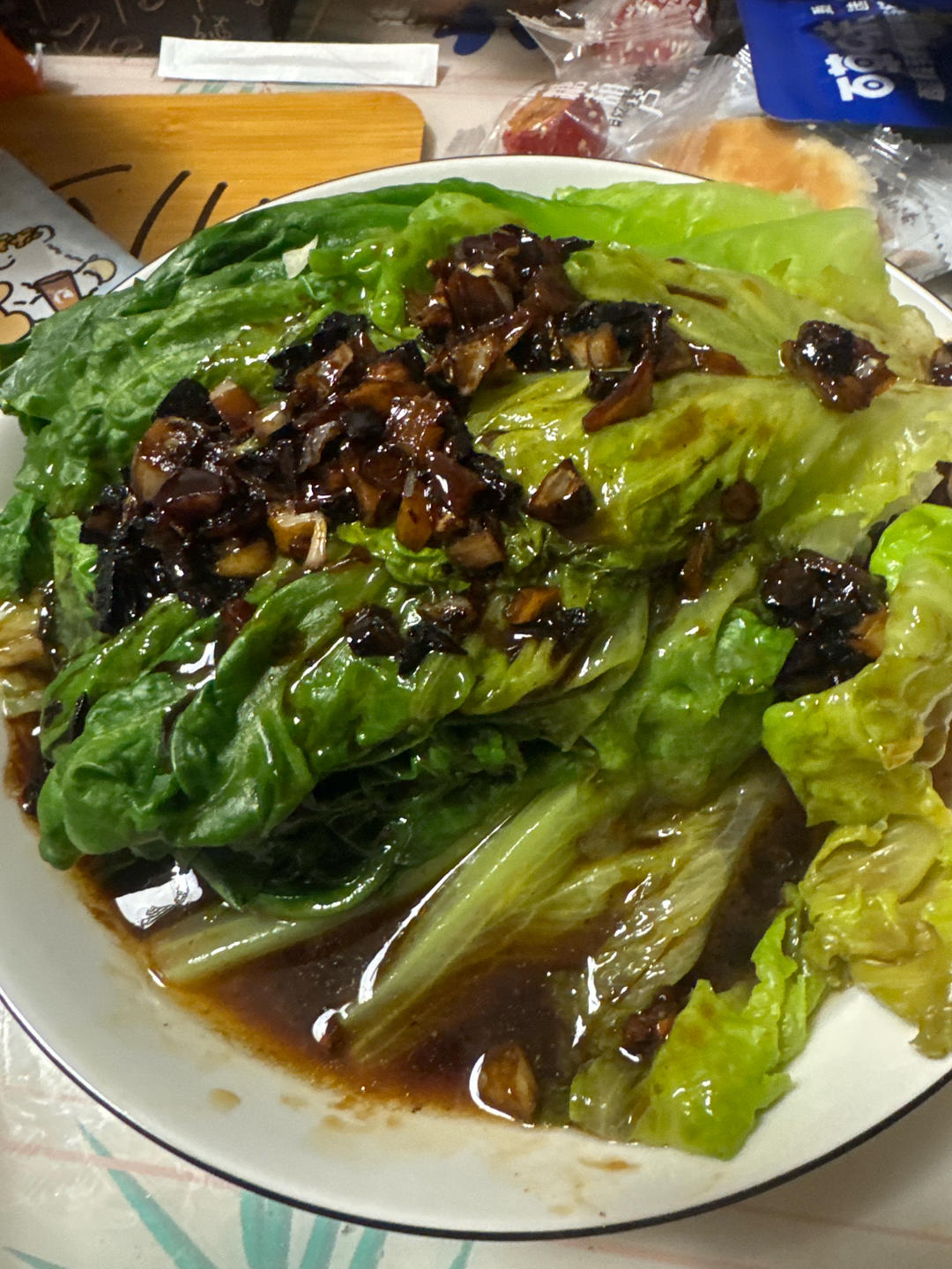 一点不输饭店的白灼罗马生菜