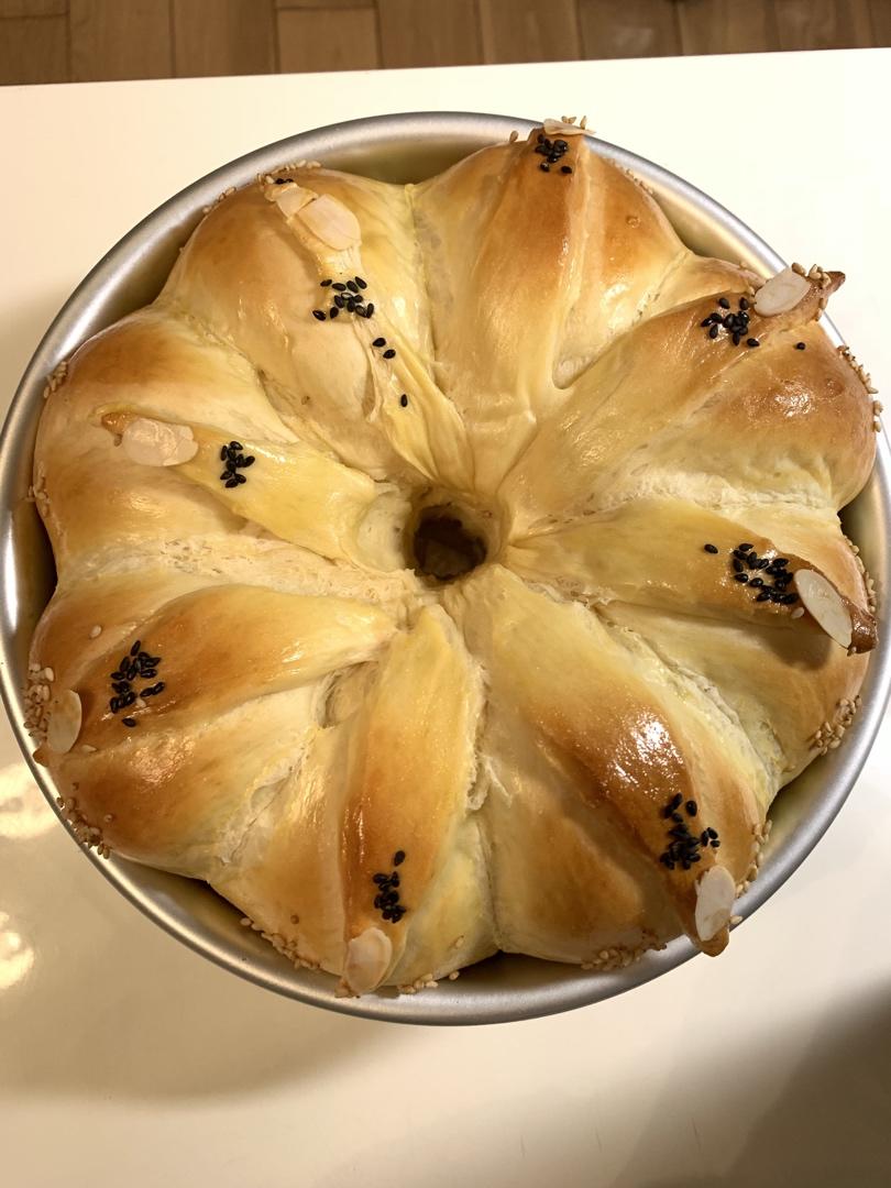 皇冠花朵面包（面包机版和面）