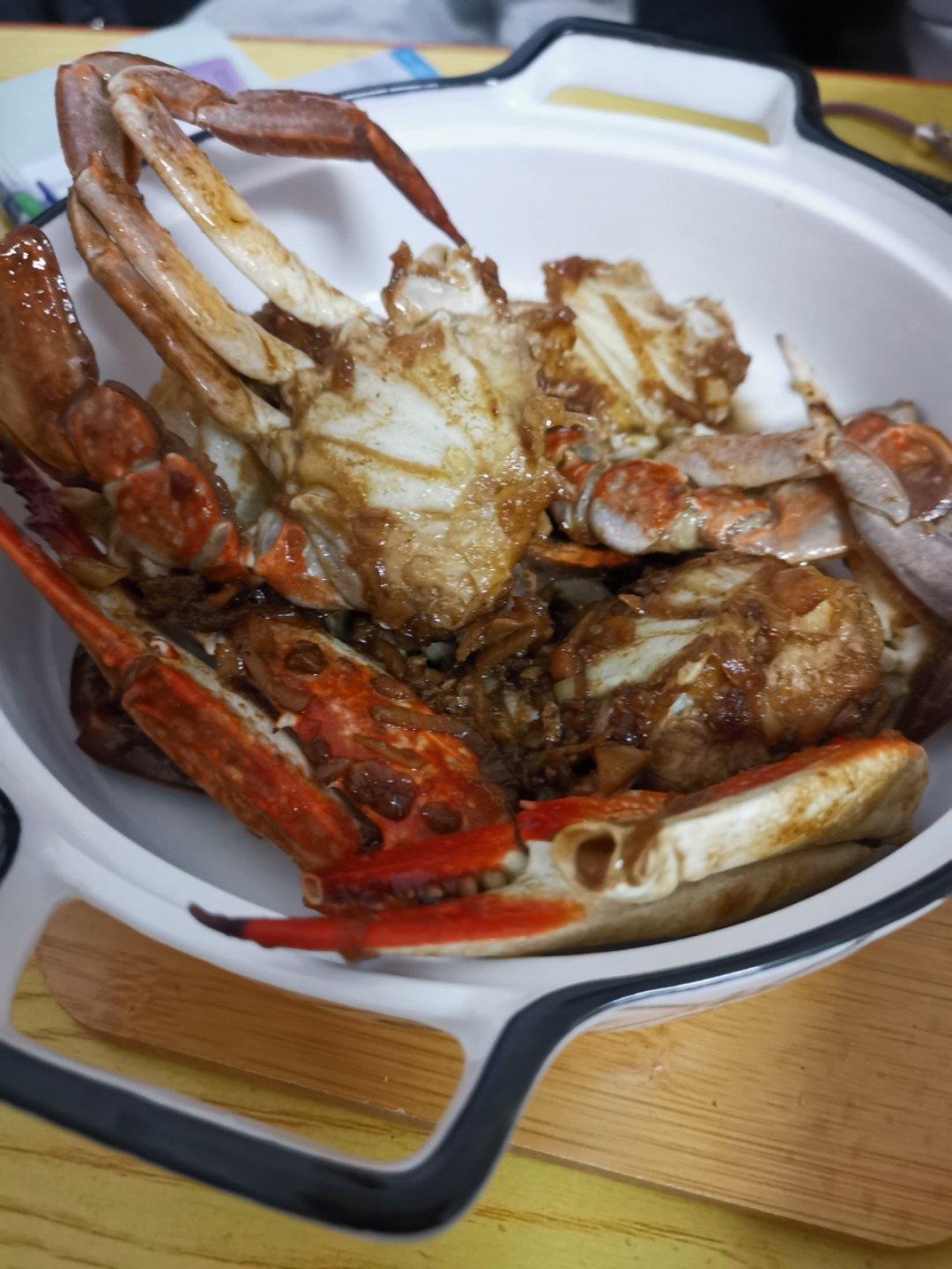 姜葱炒梭子蟹