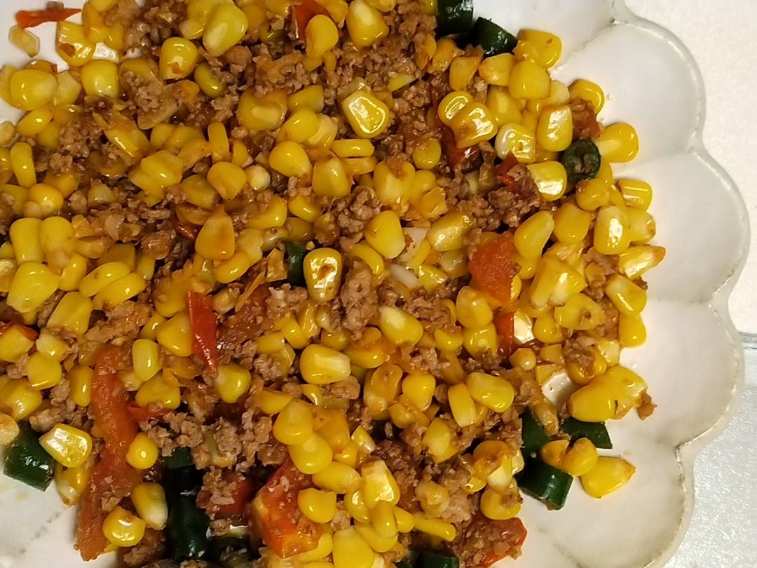 玉米炒肉末【超级下饭的快手家常菜】