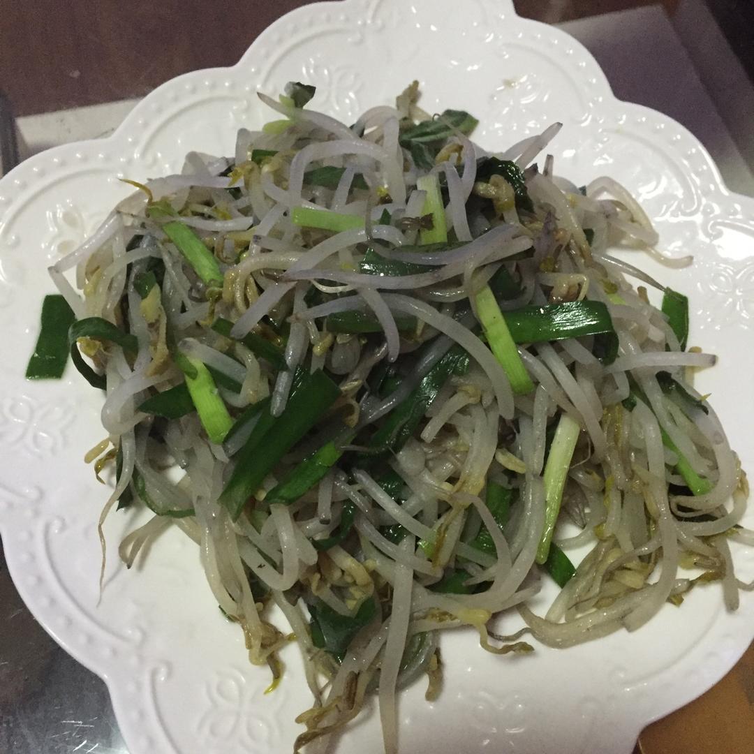 韭菜炒豆芽