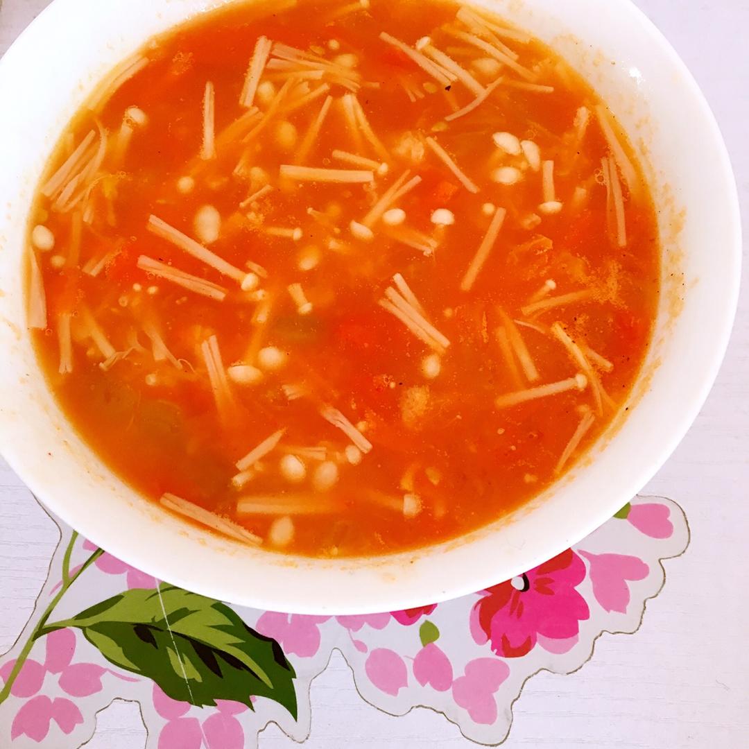 番茄金针菇汤