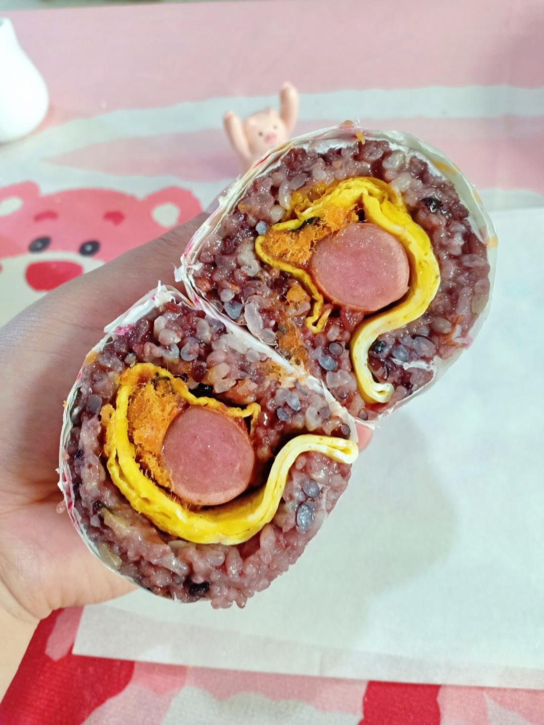 粗粮糯米饭团的做法