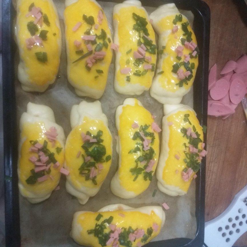 香葱火腿肉松面包