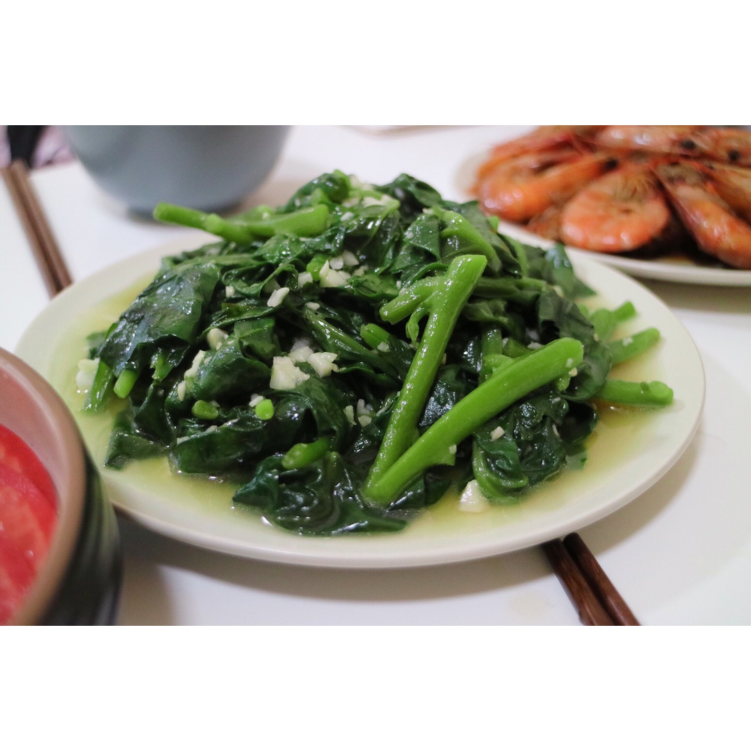蒜香紫角叶（木耳菜）