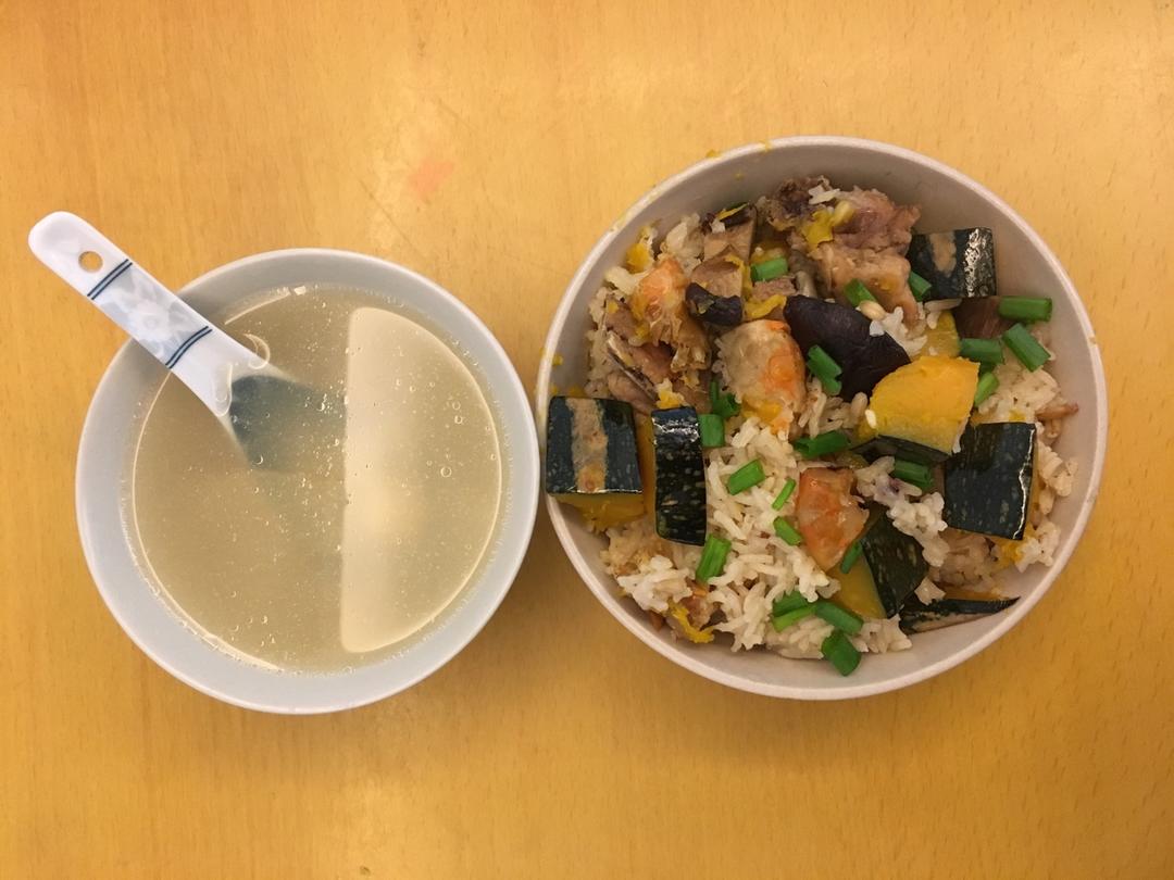 美味到不行的南瓜饭