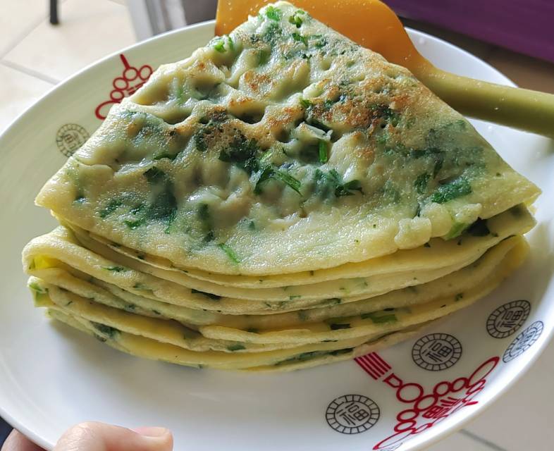 简单快手蔬菜鸡蛋煎饼