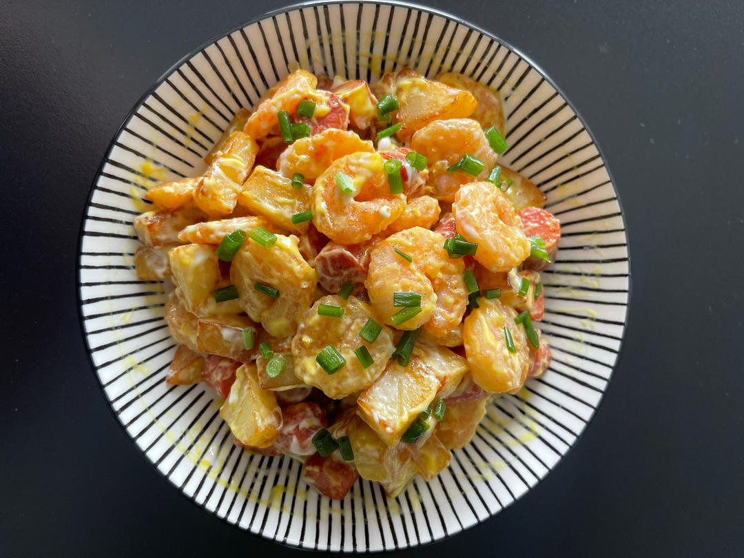 直流口水！制作简单的甜辣芥末虾球