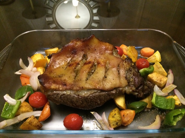 孜然蒜香烤羊腿