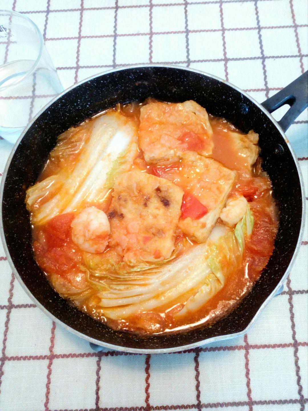 豆腐番茄虾仁煲